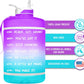 Gallon Water Bottle with Straw BPA FREE Leak Proof Reusable Water Bottle with Times to Drink Marked Hourly 128 Oz