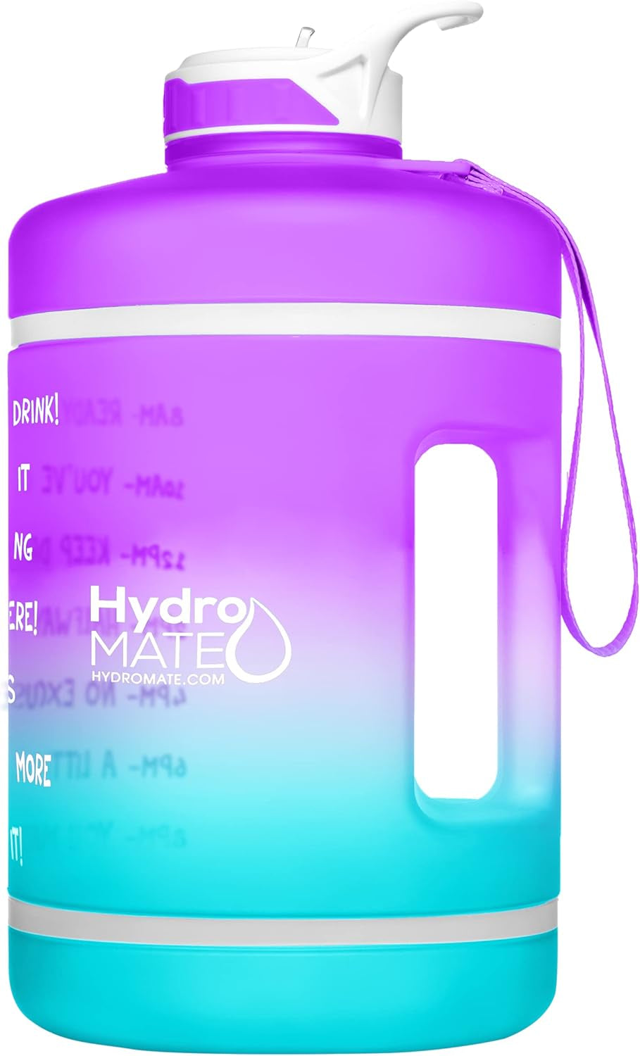 Gallon Water Bottle with Straw BPA FREE Leak Proof Reusable Water Bottle with Times to Drink Marked Hourly 128 Oz